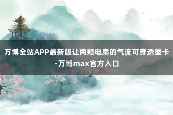 万博全站APP最新版让两颗电扇的气流可穿透显卡-万博max官方入口