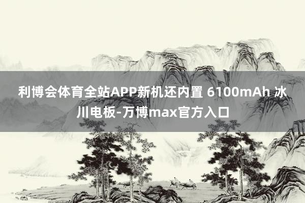 利博会体育全站APP　　新机还内置 6100mAh 冰川电板-万博max官方入口