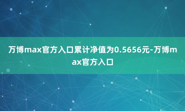 万博max官方入口累计净值为0.5656元-万博max官方入口